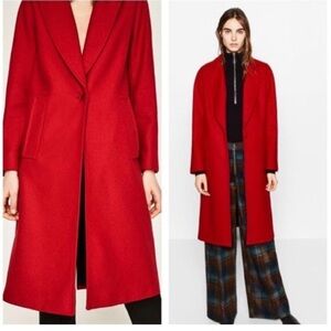 Zara Vibrant Red Trench Coat